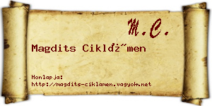Magdits Ciklámen névjegykártya